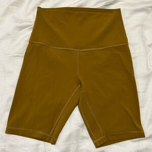 Mustard yellow biker shorts